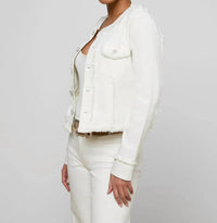 L'Agence - Yarin Collarless Fray Jacket