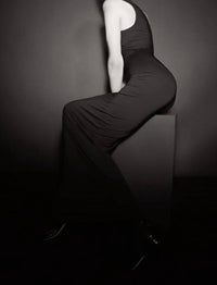 Eterne Sleeveless Crewneck Maxi Dress in black - women's dress - view 7