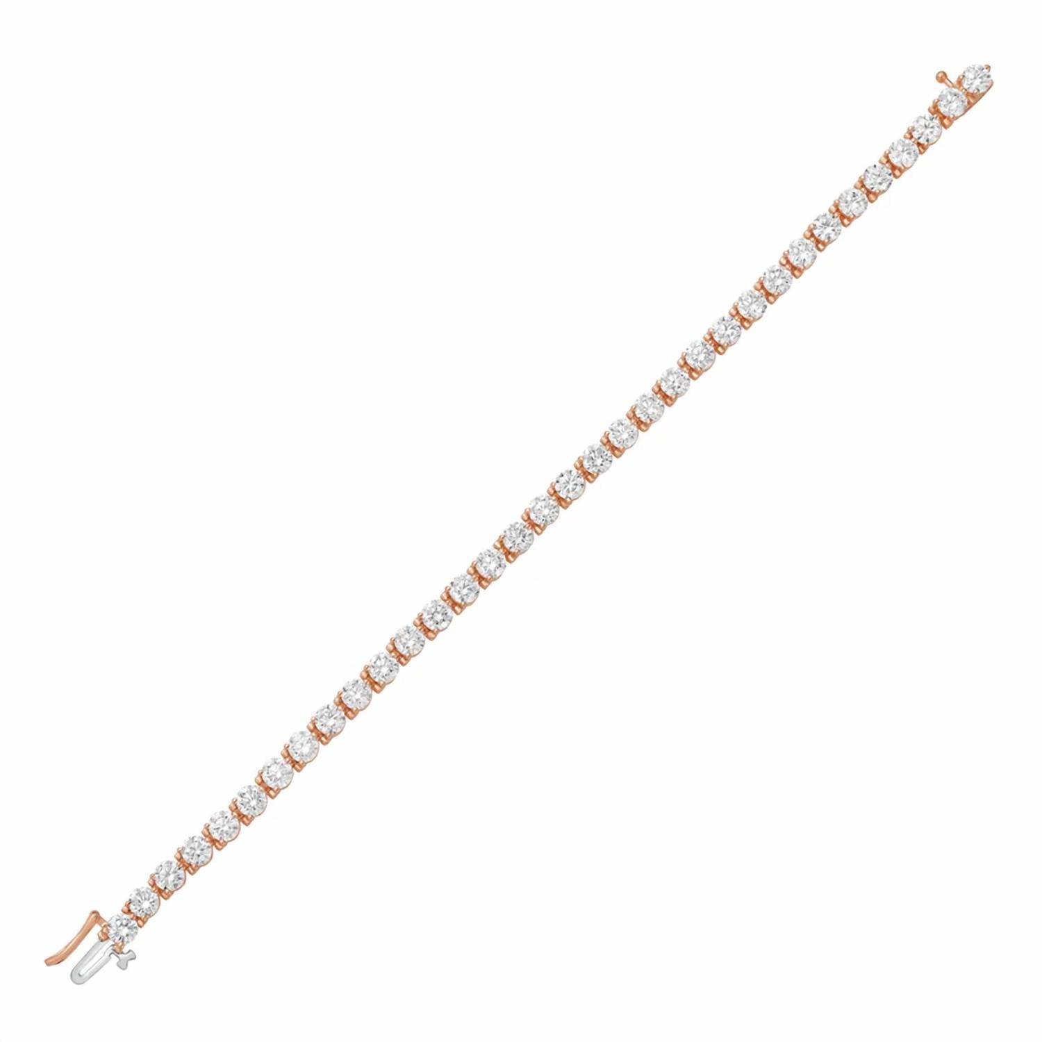 Diana M Jewels - Women's Round Lab-Grown Diamond Tennis Bracelet (4.00 Ct) - Signature Plus