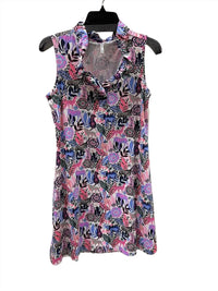 Lulu-B - Women's Jungle Print Sleeveless Safari Dress