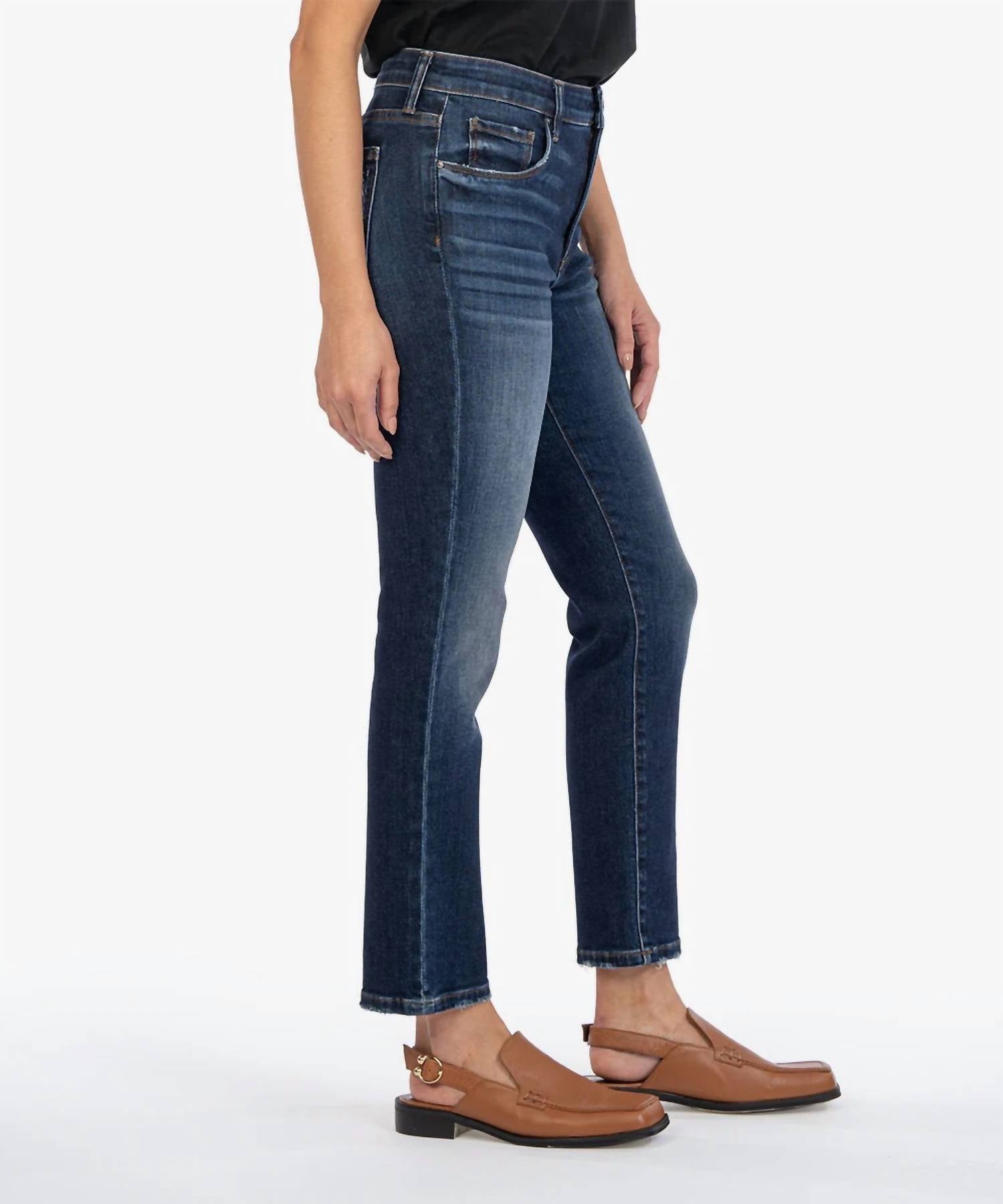 Kut From The Kloth - Reese High Rise Fab Ab Ankle Straight Leg Jeans