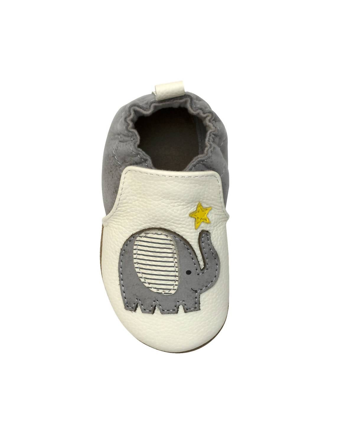 Robeez - Girl's Elephant Stars Soft Soles Crib Shoes