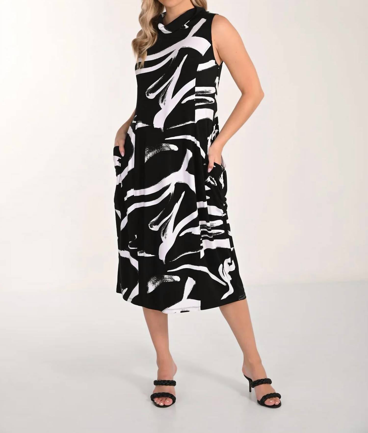 Frank Lyman - Abstract Sleeveless Midi Dress