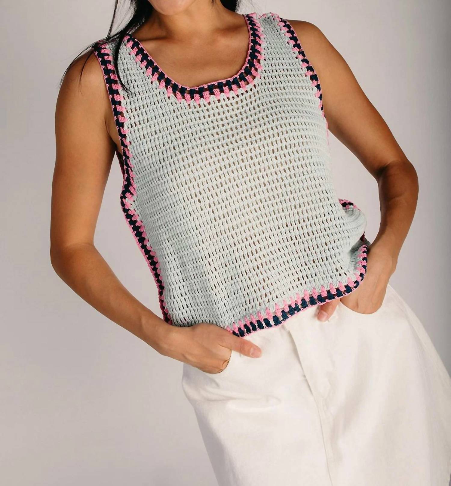 Listicle - Crochet Sweater Tank Top