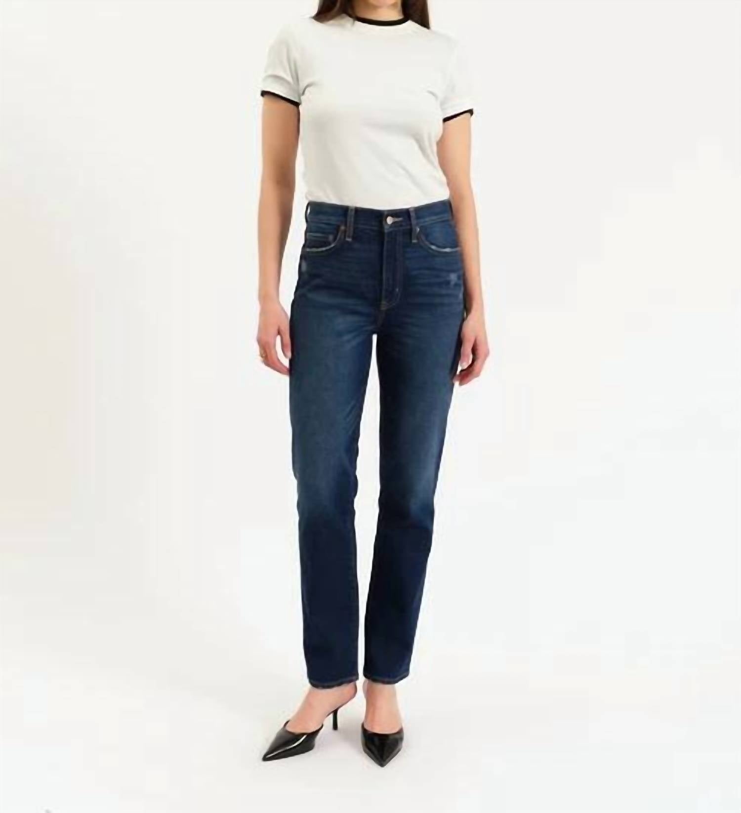 Daze - Smarty High Rise Slim Straight Jeans
