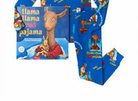 Books To Bed Boy's Llama Llama Pajama Set And Book in blue - kids' sleepwear