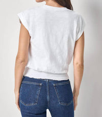 Lilla P - Smocked Hem V Neck Top