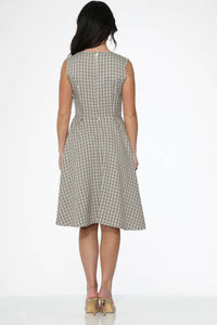 Orchid Bloom - Gingham Swing Dress