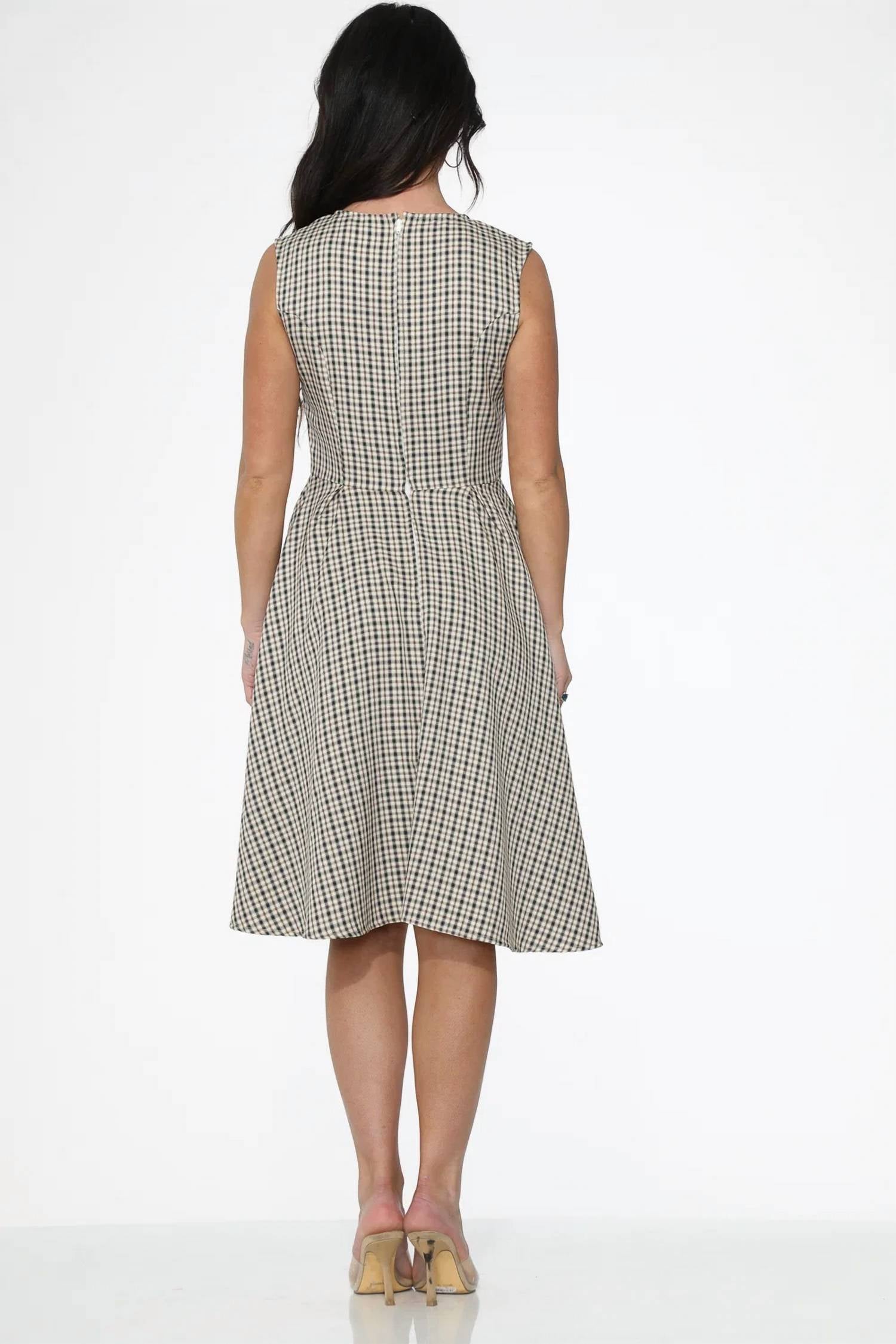 Orchid Bloom - Gingham Swing Dress