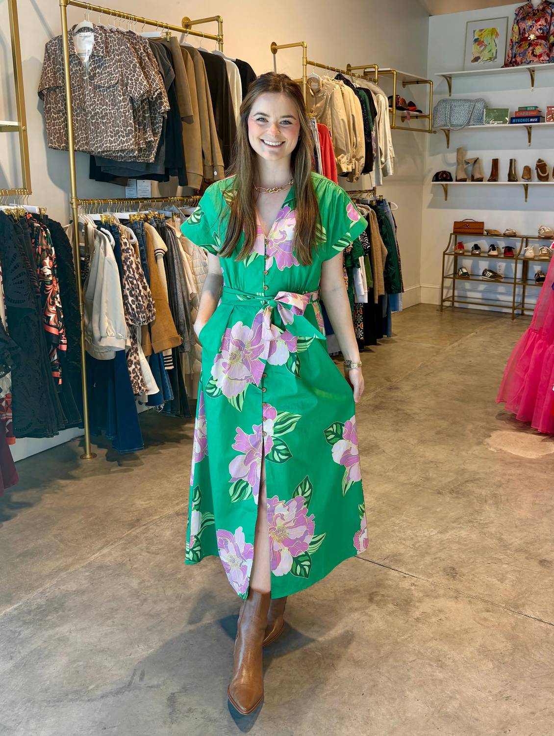 Thml - Bella Printed Midi Dress