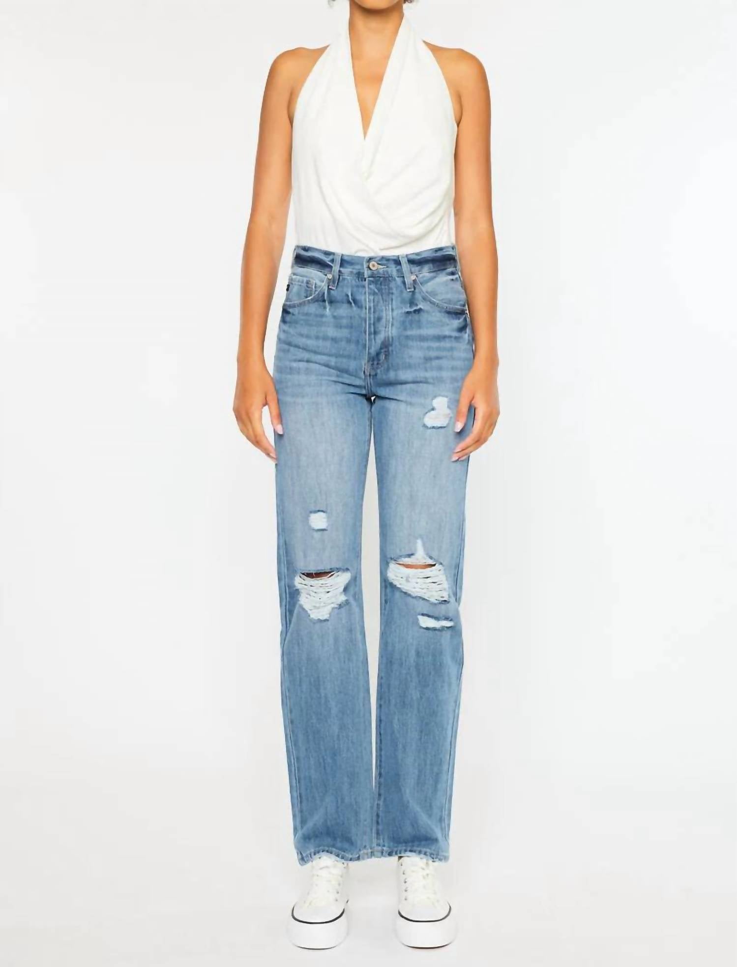 Kancan - Hattie High Rise 90's Straight Leg Jeans