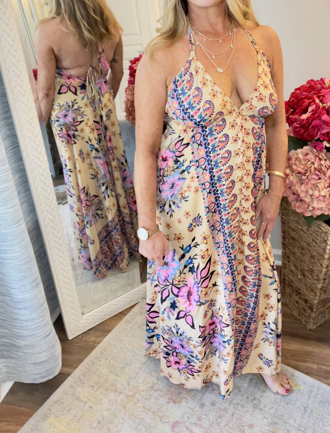 Open Back Halter Maxi dress