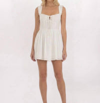 Sky To Moon - Eyelet Corset Mini Dress