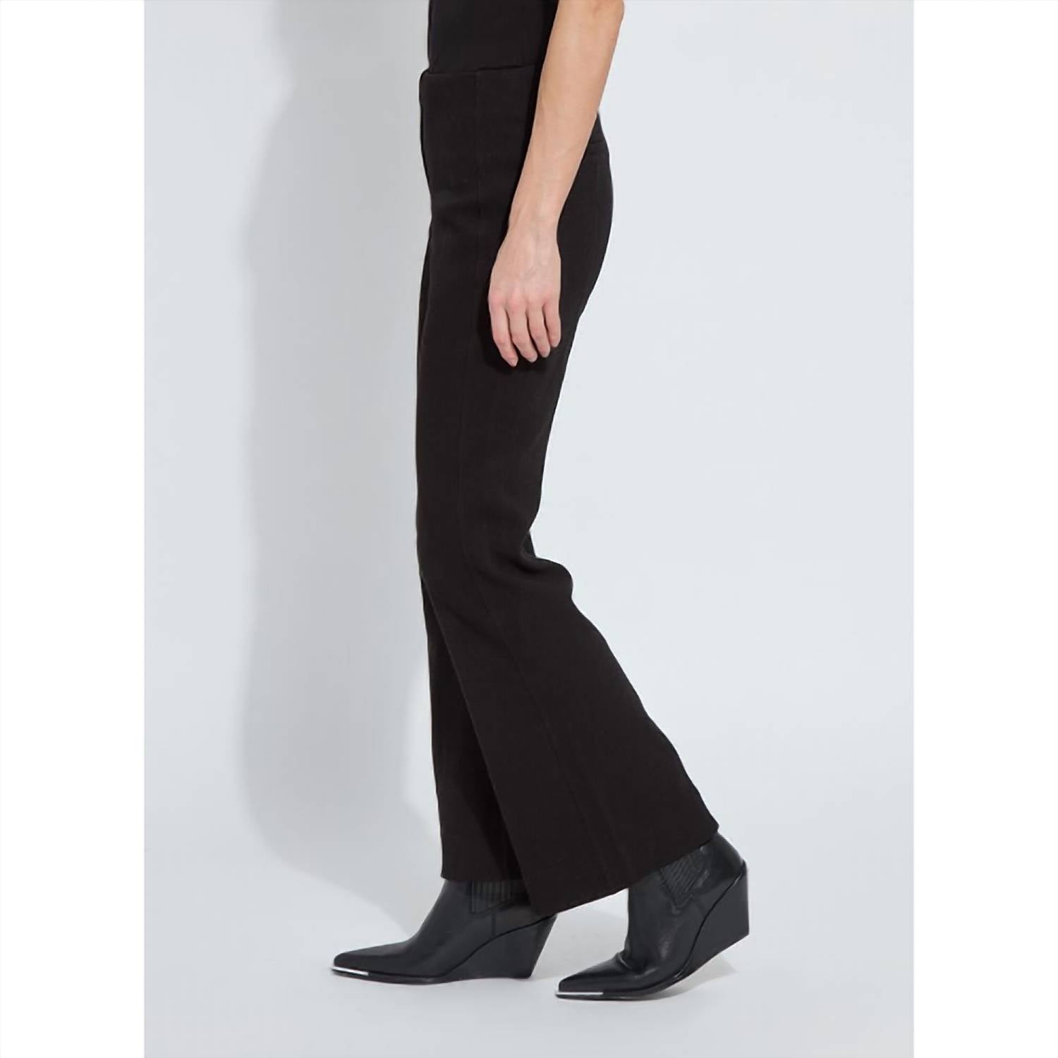 Lysse Alma Hi Waist Cavalry Trouser in black - women's pants - detail view