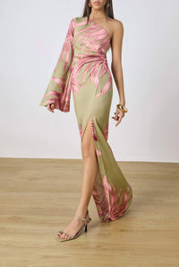 Rococo Sand - Fawn One Shoulder Maxi Dress