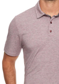Flags & Anthem - Brookline Striped Performance Polo Shirt