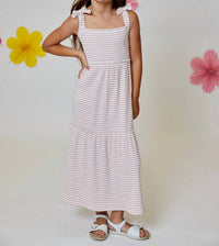 Design History - Girl's Tie Shoulder Maxi Dress