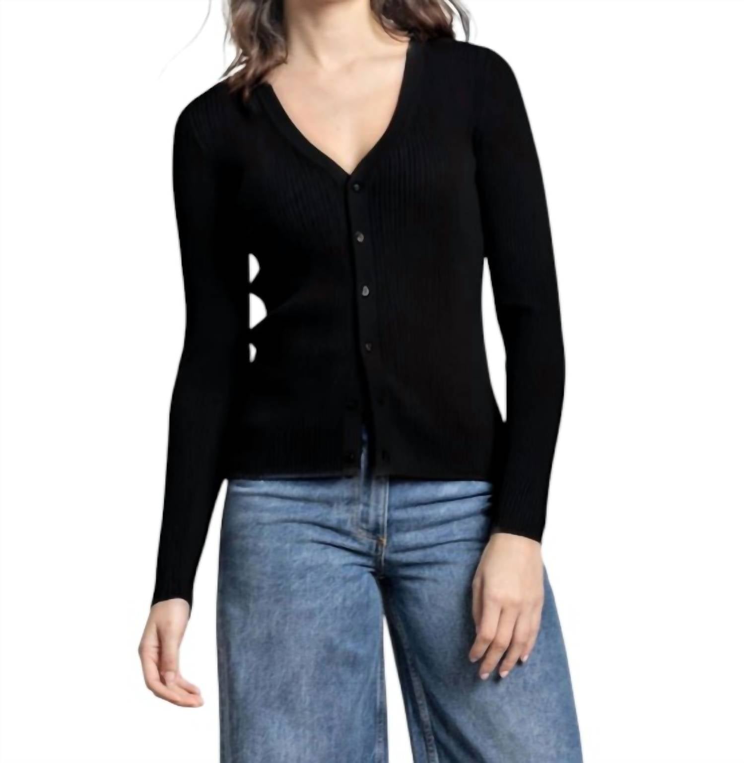 Lilla P - Ribbed Cardigan Sweater