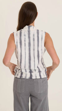 Wearables Isolde Mock Neck Top in pelagic wash mist - women's tank top - alternate view