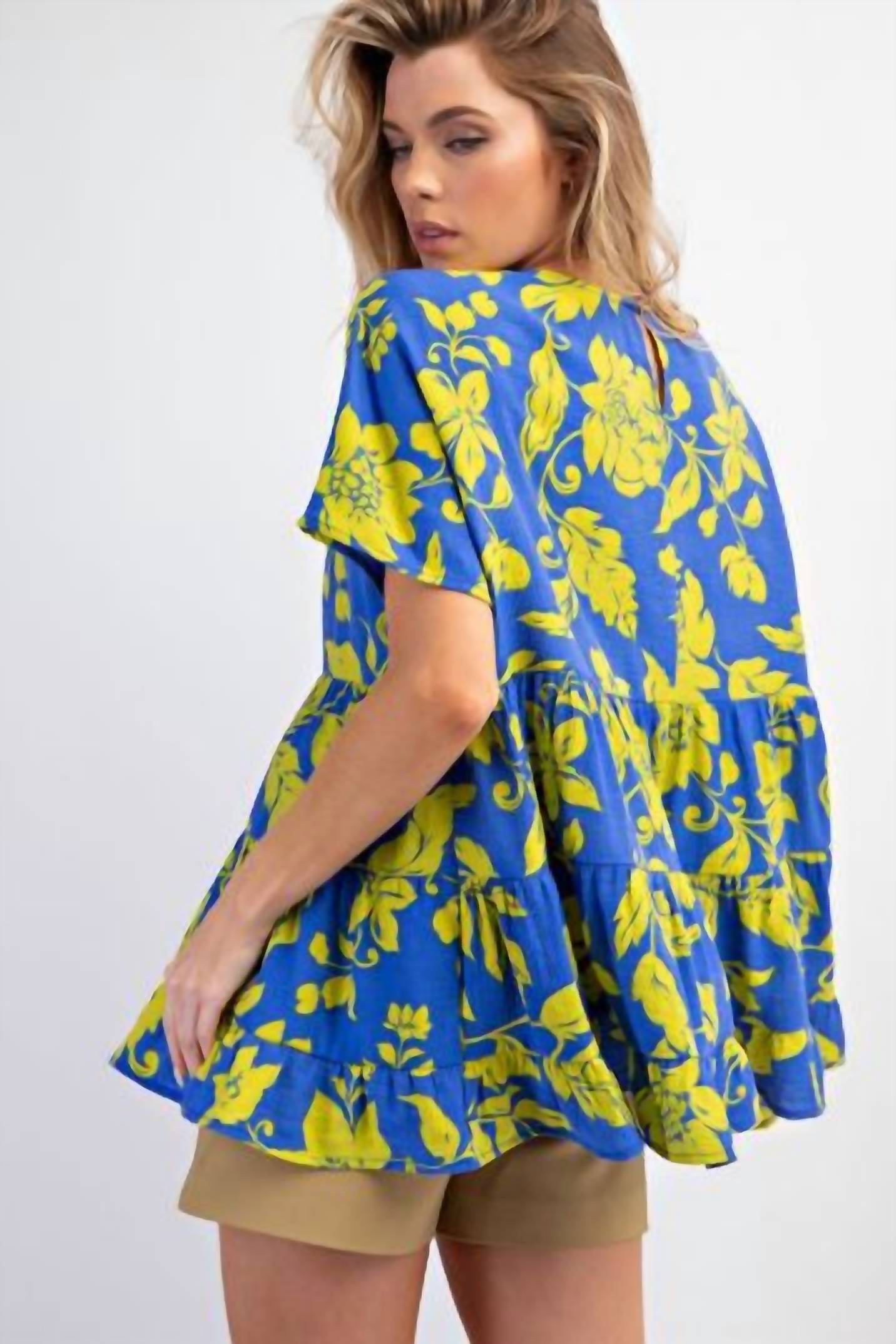 Entro - Peri Short Sleeve Printed Top