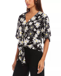 Karen Kane - Fenix Flutter Sleeve Tie Front Top