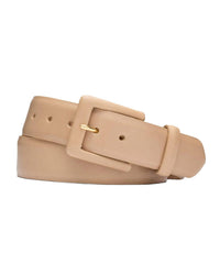 W. Kleinberg Women's Covered Buckle Belt in bone - women's accessory