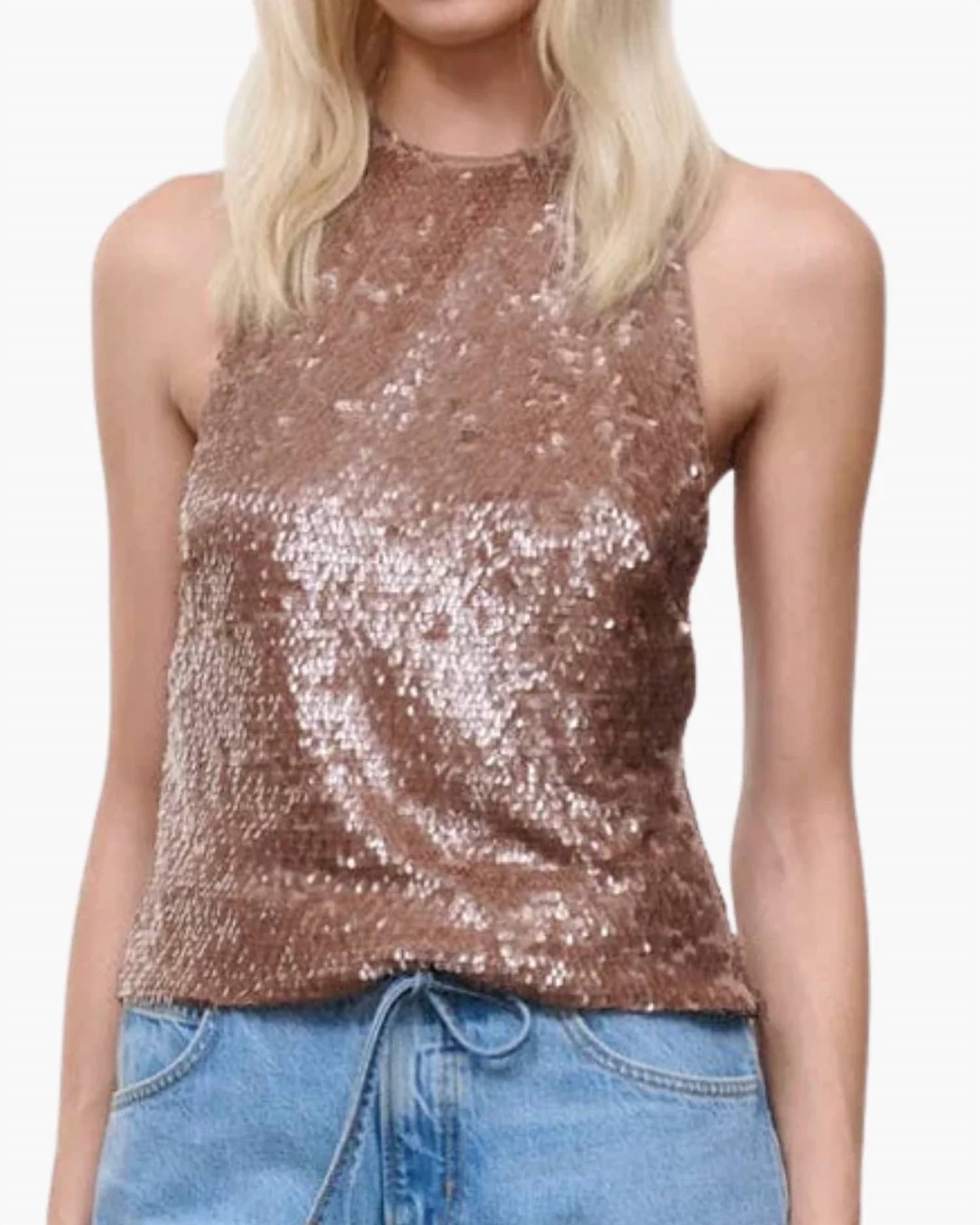 Staud - Bree Halter Neck Crop Top
