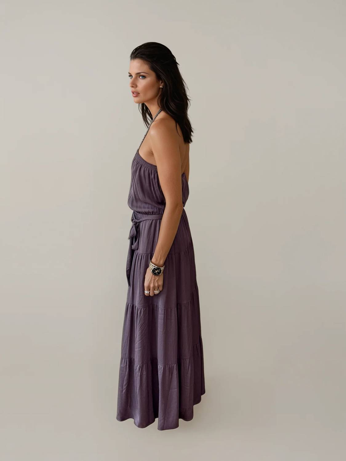 Malibu Road - Mila Strapless Tiered Maxi Dress