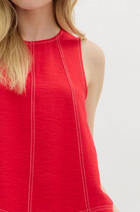 Entro - Solid Sleeveless Pull Over Top