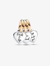 Pandora - Two-tone Splittable Friendship Triple Dangle Charm