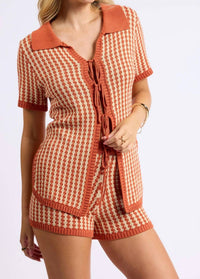 Sage The Label - Through The Canyons Tie Front Top