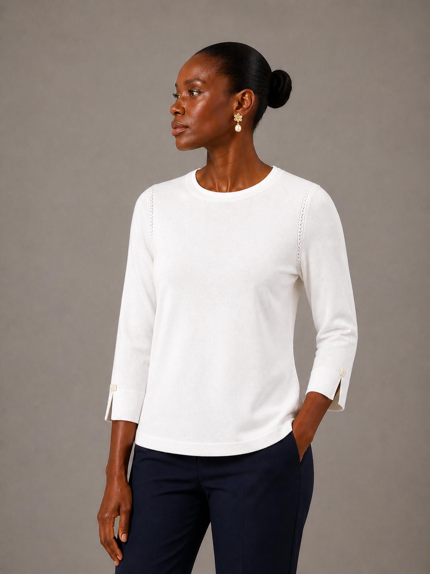 J'Envie/Eli - The Bari 3/4 Sleeve Top