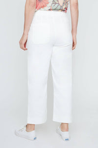 Renuar Helen Ankle Pant in creme - women's pants - detail view