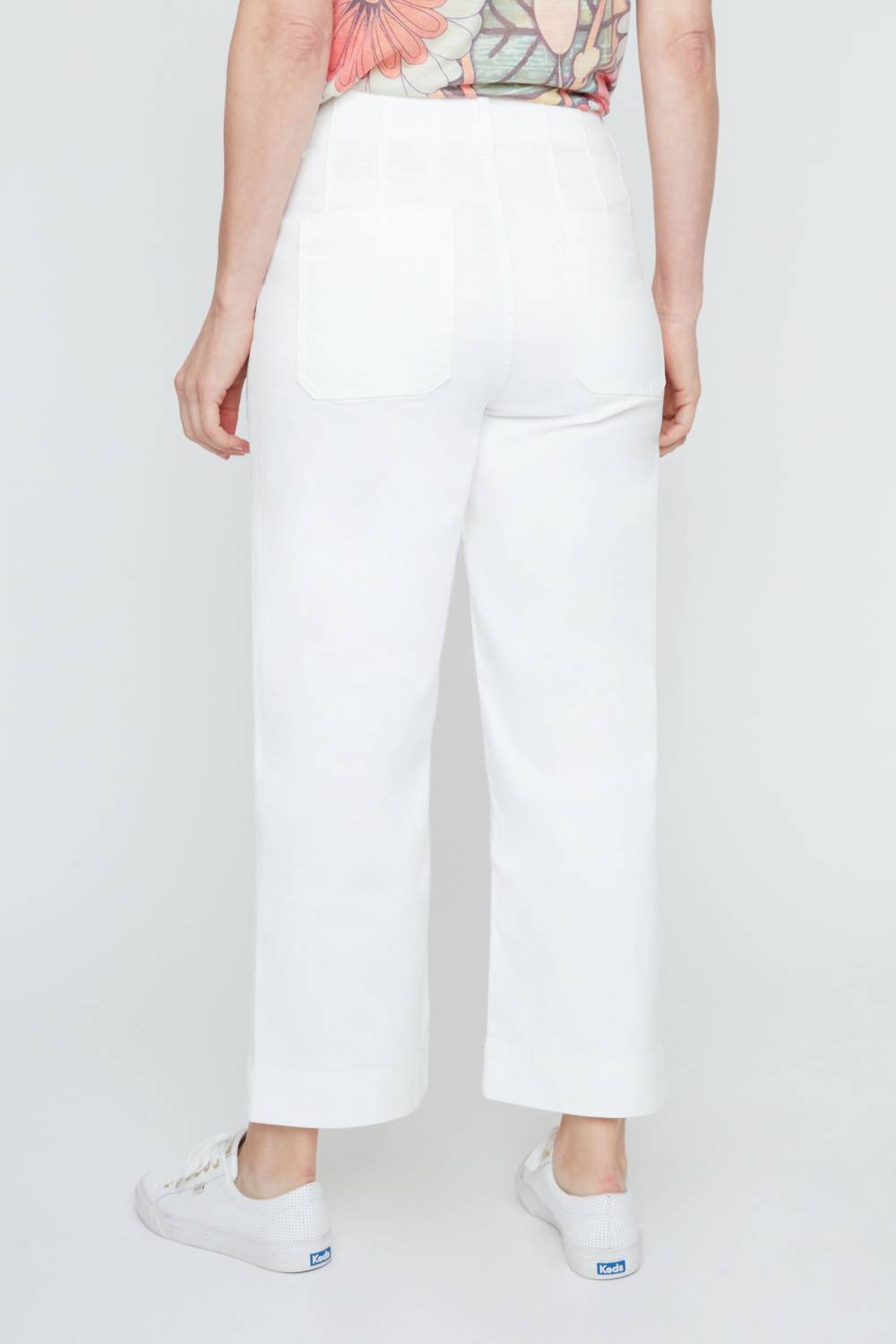 Renuar Helen Ankle Pant in creme - women's pants - detail view