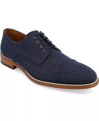 Taft Clothing Men's Kennedy Lace-up Dress Casual Shoe in navy - men's loafer - detail view
