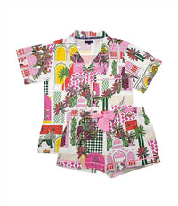 Katie Kime - Short Sleeve Notch Collar Shorty Pajama Set
