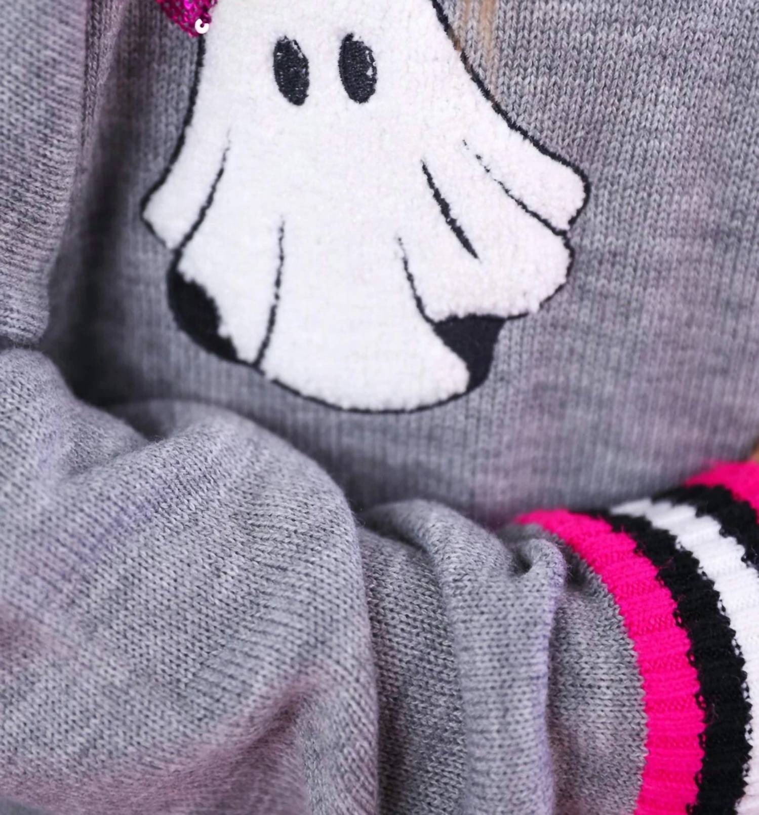 Jess Lea - Gigi The Ghost Chenille Patch Cardigan