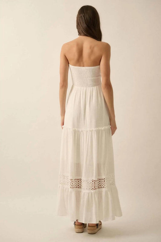 Promesa - Free At Heart Lace-inset Strapless Maxi Dress