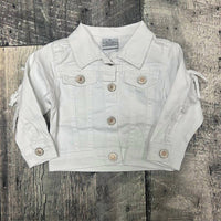 BRATTI MATI Toddler Denim Jacket in white - kids' jacket