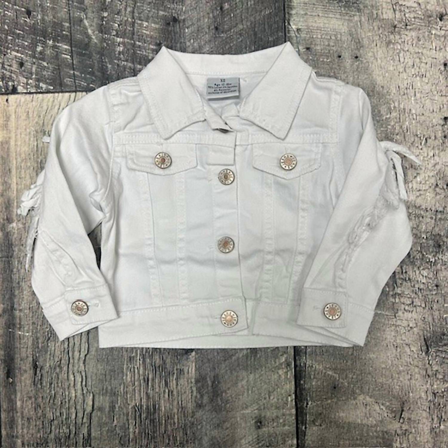 BRATTI MATI Toddler Denim Jacket in white - kids' jacket