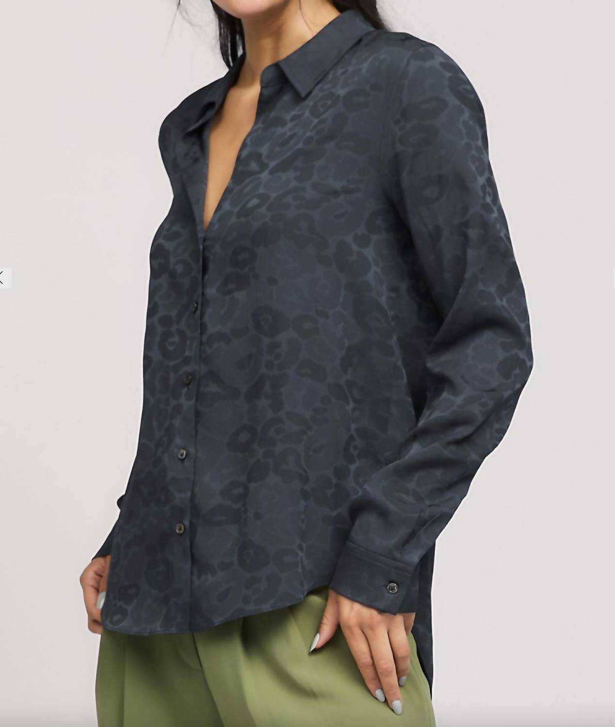 Current Air - Tonal Leopard Blouse
