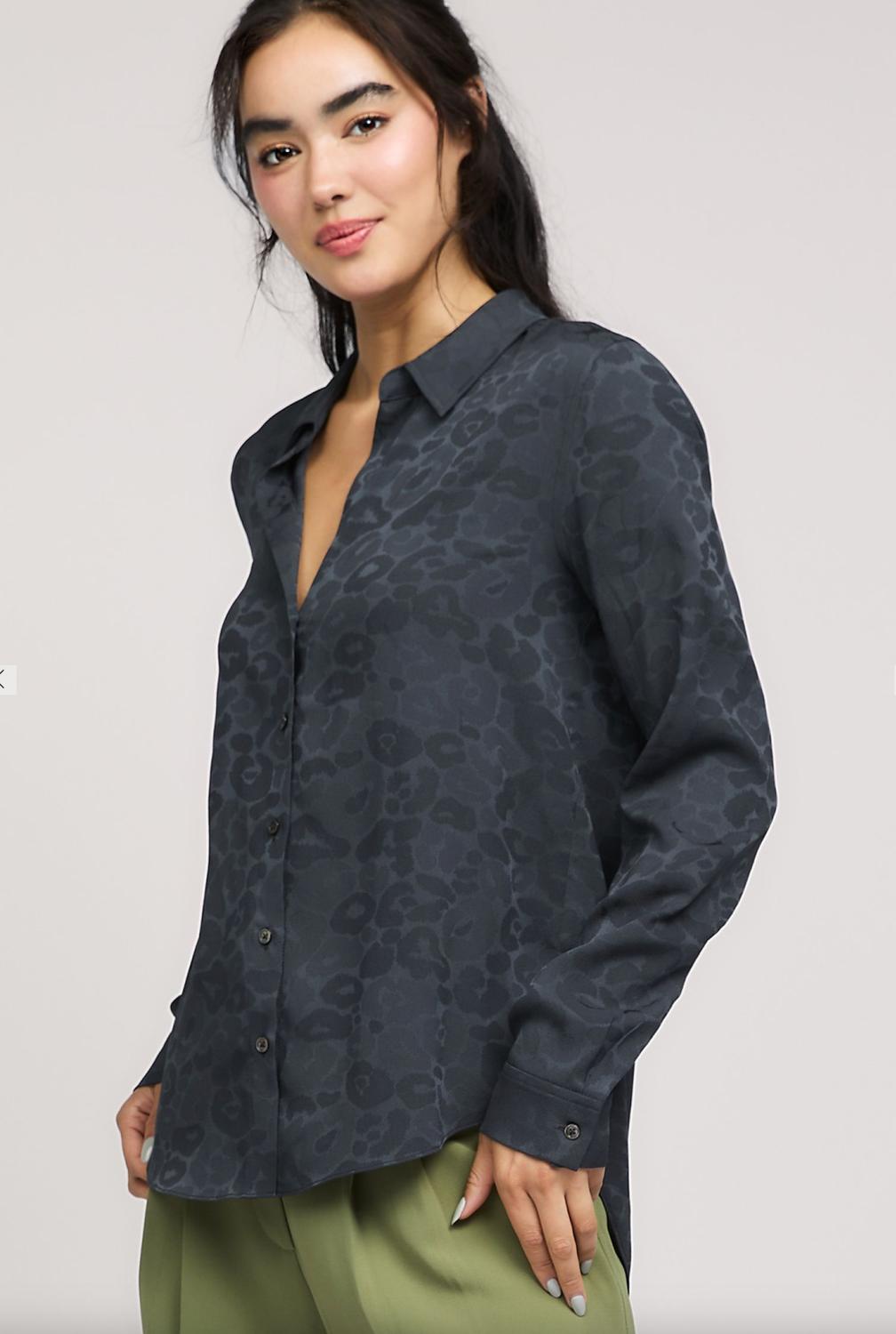 Current Air - Tonal Leopard Blouse
