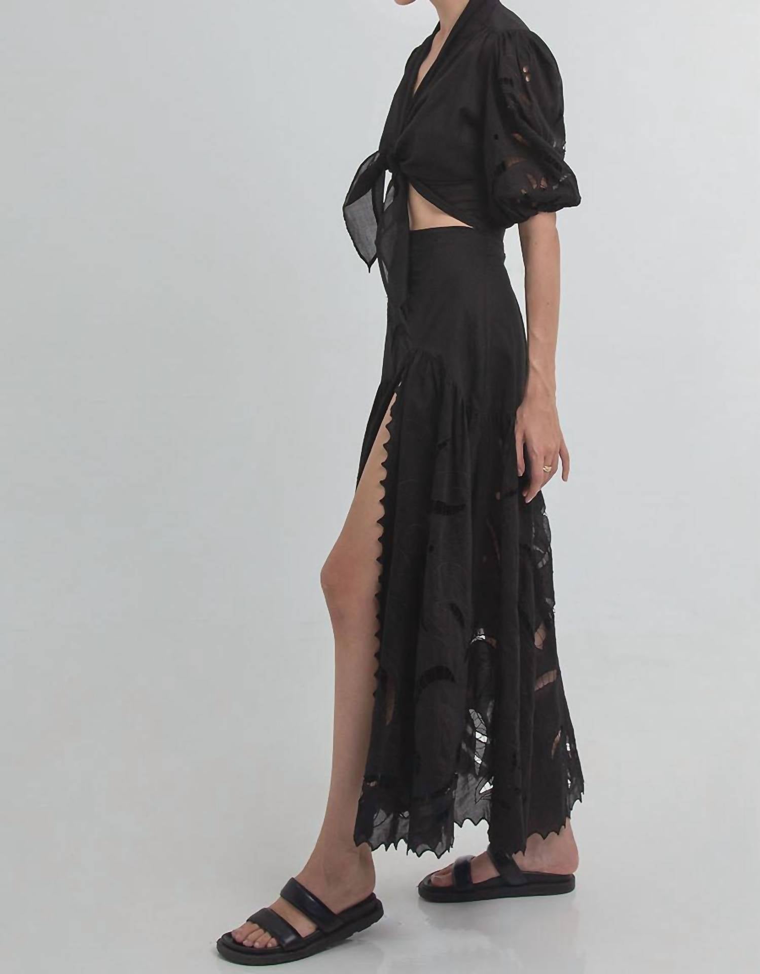 Uma And Leopold - Alya Embroidery Maxi Skirt