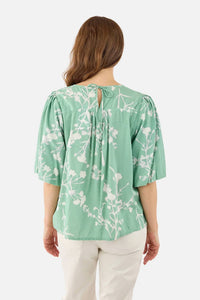 Jensen - Printed Seersucker Blouse