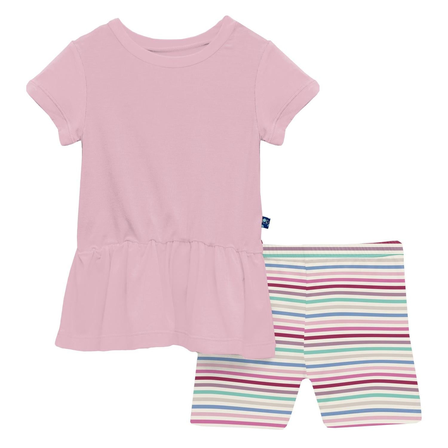 Kickee - Girl's Short Sleeve Playtime Outfit Set