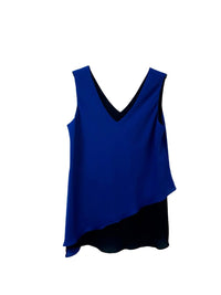 Frank Lyman - Women's V-neck Asymmetrical Overlay Top
