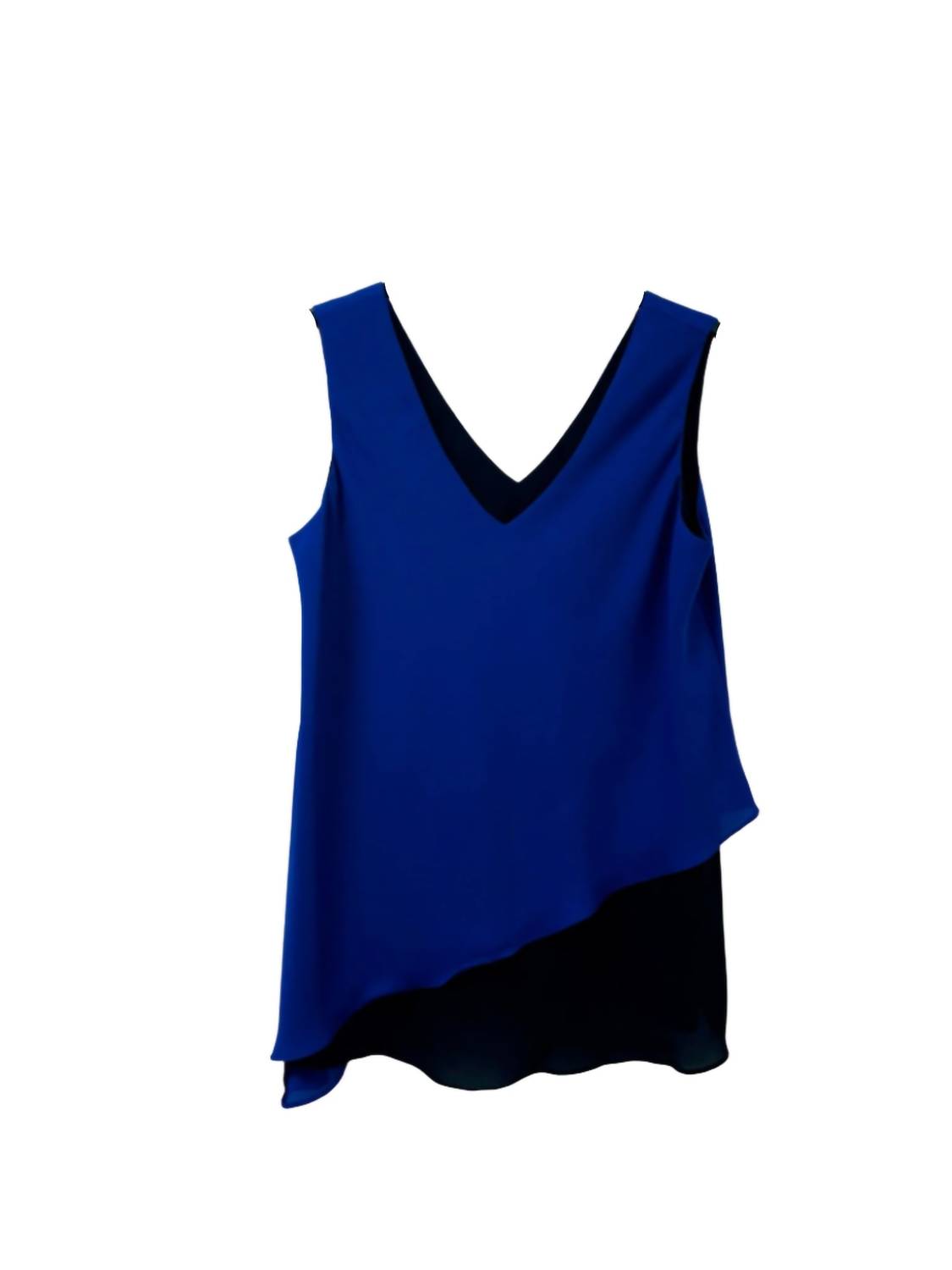 Frank Lyman - Women's V-neck Asymmetrical Overlay Top