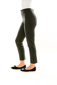 SARA CAMPBELL Flannel Sheri Pants in charcoal heather - women's pants - alternate view