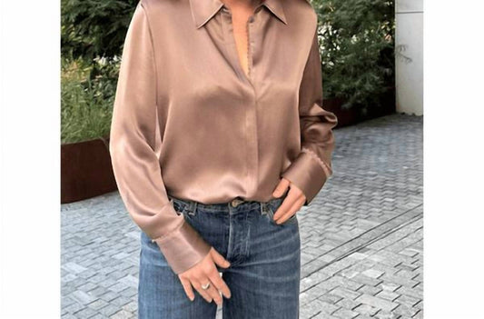 Vince - Lace Trim Relaxed Shirt