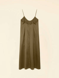 XIRENA Destin Midi Slip Dress in golden olive - women's dress - view 4